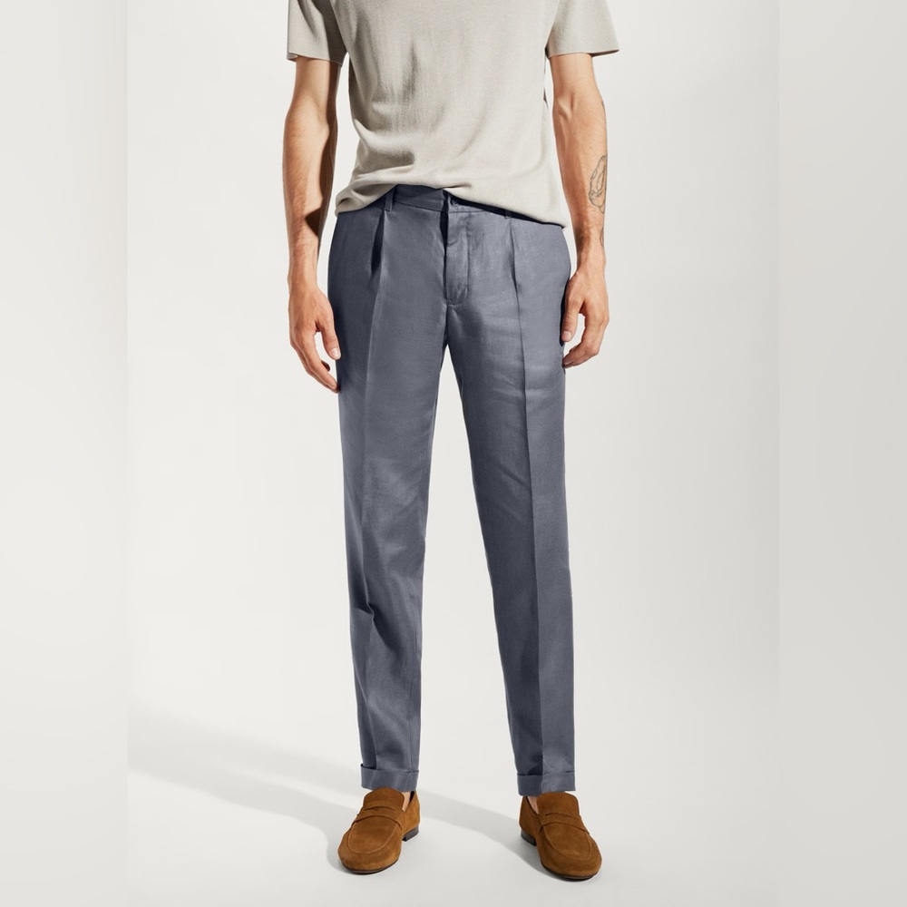 Mango Mens 100% linen pants